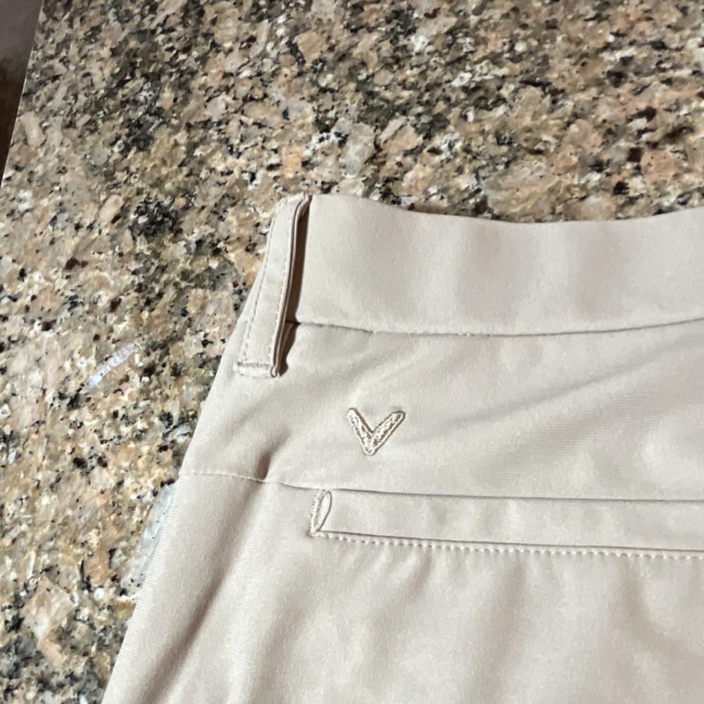 Callaway Opti-Dri Golf Pants Beige Men's‎ 34x32 Regular Fit Flat Front - Picture 6 of 11